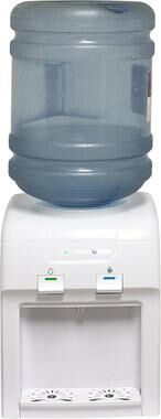 Vitapur White Countertop Dual Spigot Room Cold Water Dispenser 3 5 Gallon Bottle